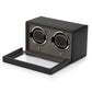 Premium Double Cub Watch Winder with Protective Cover by WOLF 1834 - Elegant Automatic Timepiece Maintenance Solution