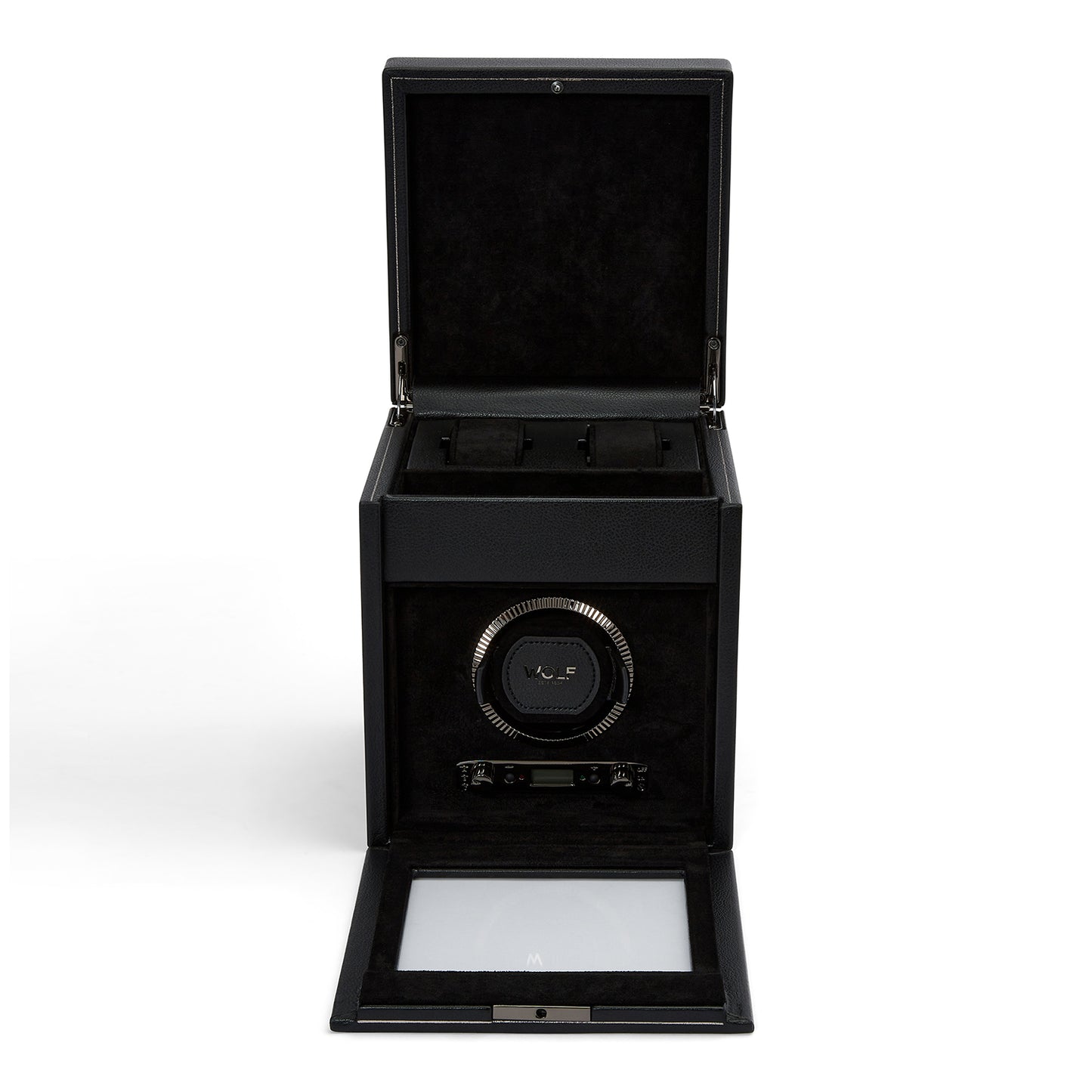 Exquisite British Racing Single Watch Winder by WOLF 1834 - Elegant Automatic Timepiece Maintenance with Storage
