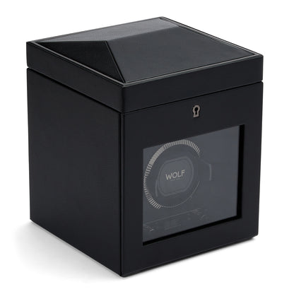 Exquisite British Racing Single Watch Winder by WOLF 1834 - Elegant Automatic Timepiece Maintenance with Storage