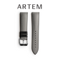 Artem HydroFlex™ Black Hybrid FKM Watch Strap