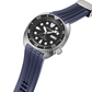 Crafter Blue Curved End Rubber Strap For Seiko Turtle (CB12)