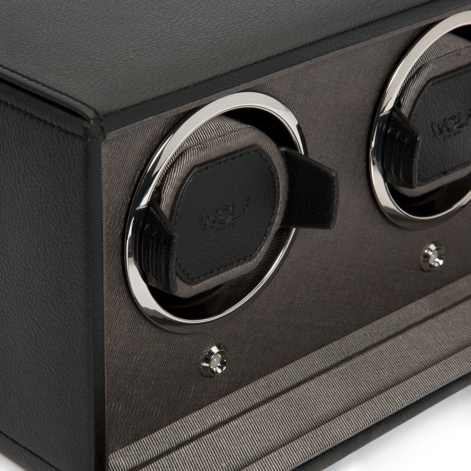 Premium Double Cub Watch Winder with Protective Cover by WOLF 1834