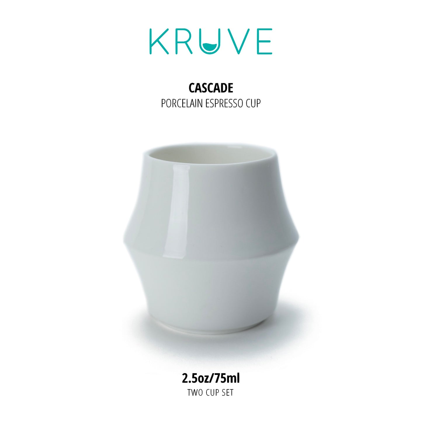 Kruve Porcelain Latte and Espresso Cup Set