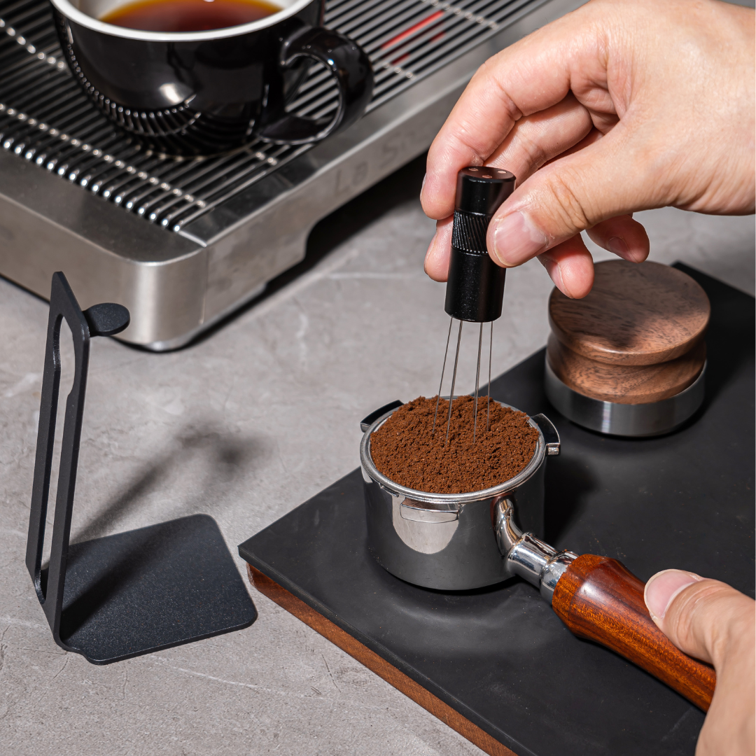 WDT Tool with Magnetic Stand, 0.3mm / 0.4mm needles, for Espresso Puck Preparation