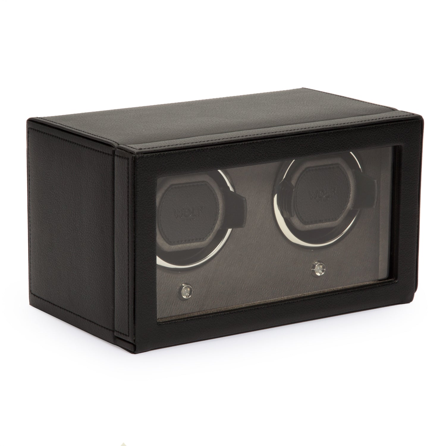 Premium Double Cub Watch Winder with Protective Cover by WOLF 1834