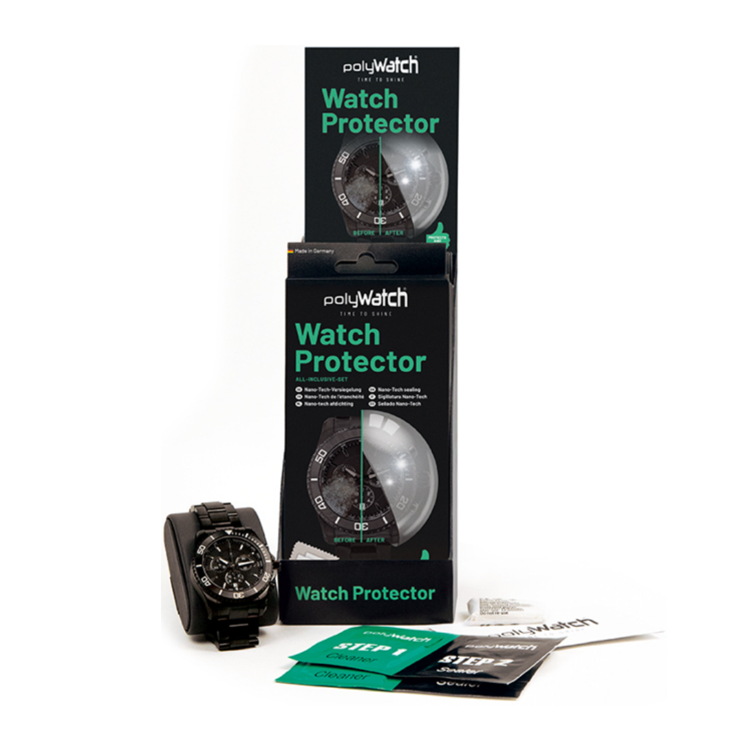 Polywatch Watch Protector, Protect Against Scratches, High Tech Nano Sealer, Long Lasting, Oleophobic Protection