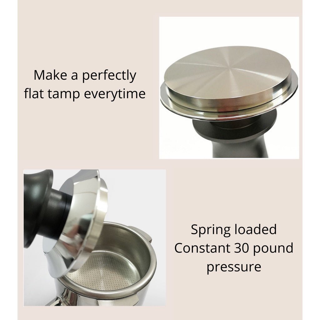 53mm Espresso Calibrated Pressure Force Tamper 30lbs Constant Pressure and Level Tamp Compatible with Breville Machines - Watch&Puck