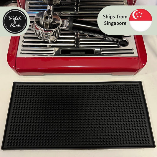 Bar Mat for Espresso Machine, Non-slip, Traps water, Easy to clean, Neat and water proof - Watch&Puck