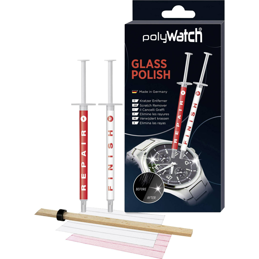 Polywatch Glass Polish Repair Kit, Remove Scratches, Restores Clarity for watches, Watch Glass Scratch Remover