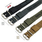 Haveston General Service Nylon Watch Strap, 20mm 22mm, ballistic nylon, bead blasted Zulu steel buckle, signature keeper