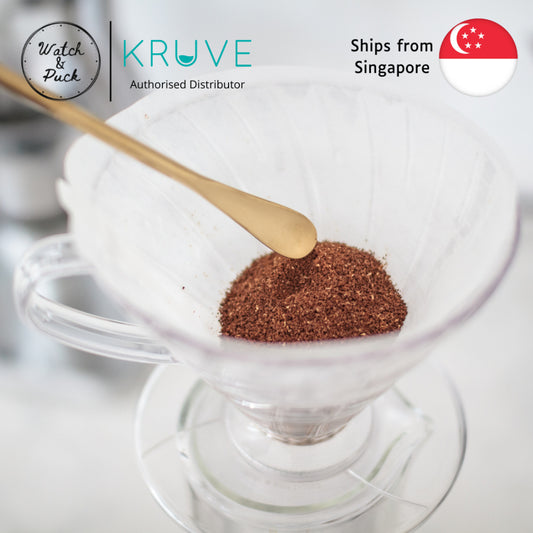 Kruve Brew Stick, agitate grounds for brew, textured grip and enlarged spoon, better balance in hand