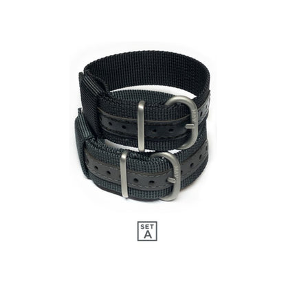 Haveston General Service Nylon Watch Strap, 20mm 22mm, ballistic nylon, bead blasted Zulu steel buckle, signature keeper