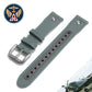 Haveston AAF Series Canvas Watch Strap, 20mm, woven nylon, engraved rivet, quick detach springbars, and soft underliner