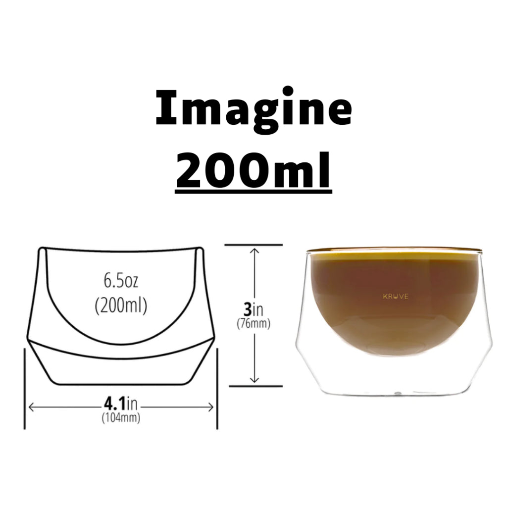 Kruve Imagine Milk Latte Glasses Latte 250ml/8.5oz