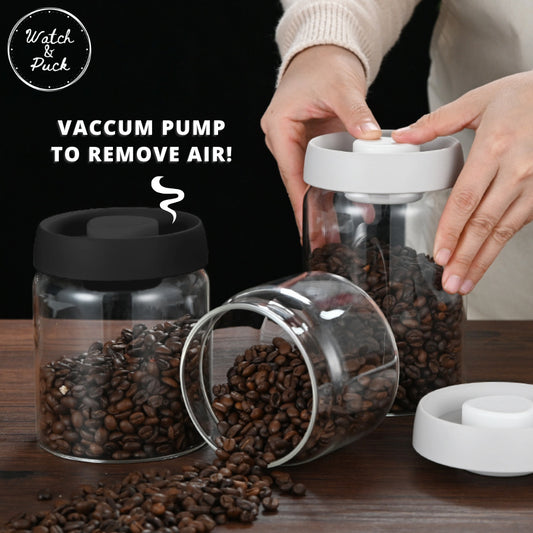 Coffee Container Storage Canister Air Tight with Vacuum Pump, Food Grade for Fresh Coffee Bean and Food, Water Tight