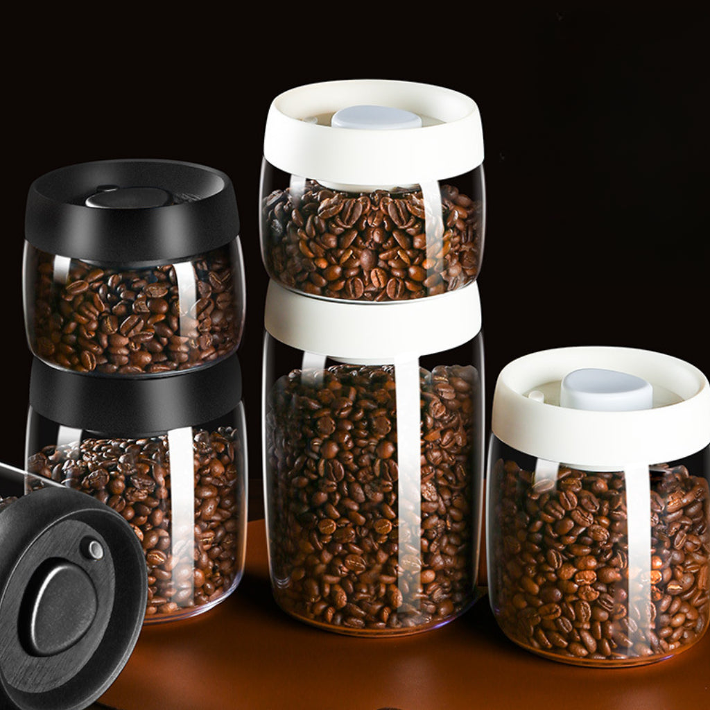 Coffee Container Storage Canister Air Tight with Vacuum Pump, Food Grade for Fresh Coffee Bean and Food, Water Tight