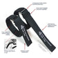 Haveston HAV-IVA Series Nylon Watch Strap, 20mm, 22mm, Dense weave nylon/ hook & loop, Stainless Steel Bead Blasted Hoop