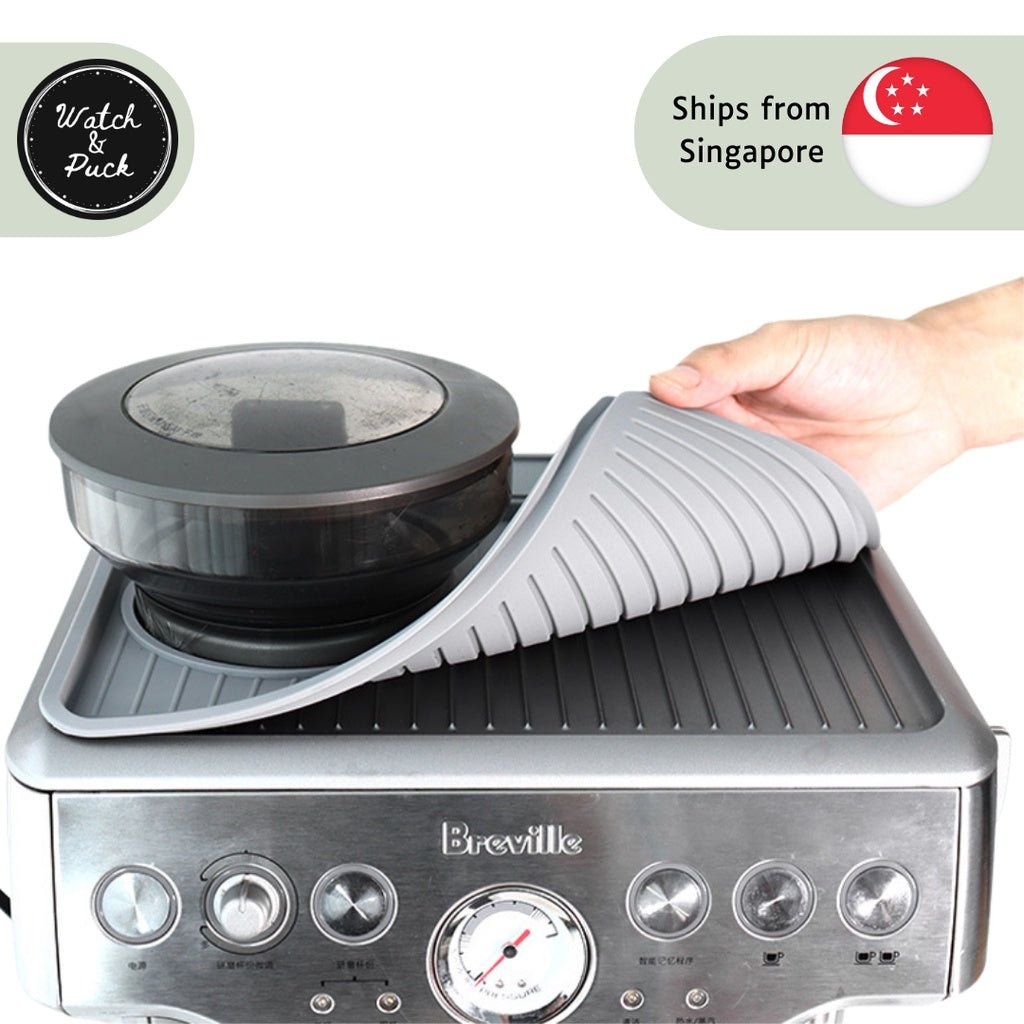 Silicone Mat for Breville Barista Express BES870, Barista Touch BES880, Waterproof, Easy to clean - Watch&Puck