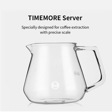 Timemore Pour Over gift set with C3 Grinder, Crystal dripper, filter, thermometer in box - Watch&Puck